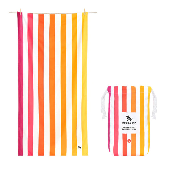 Dock & Bay Beach Towel - Peach Sunrise