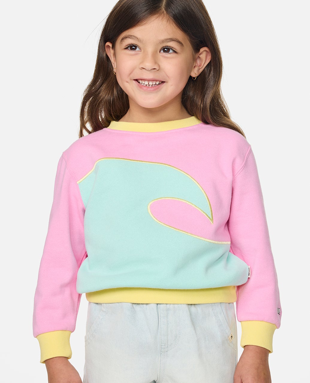 Rip Curl Girls Surf Wave Crew - Pink