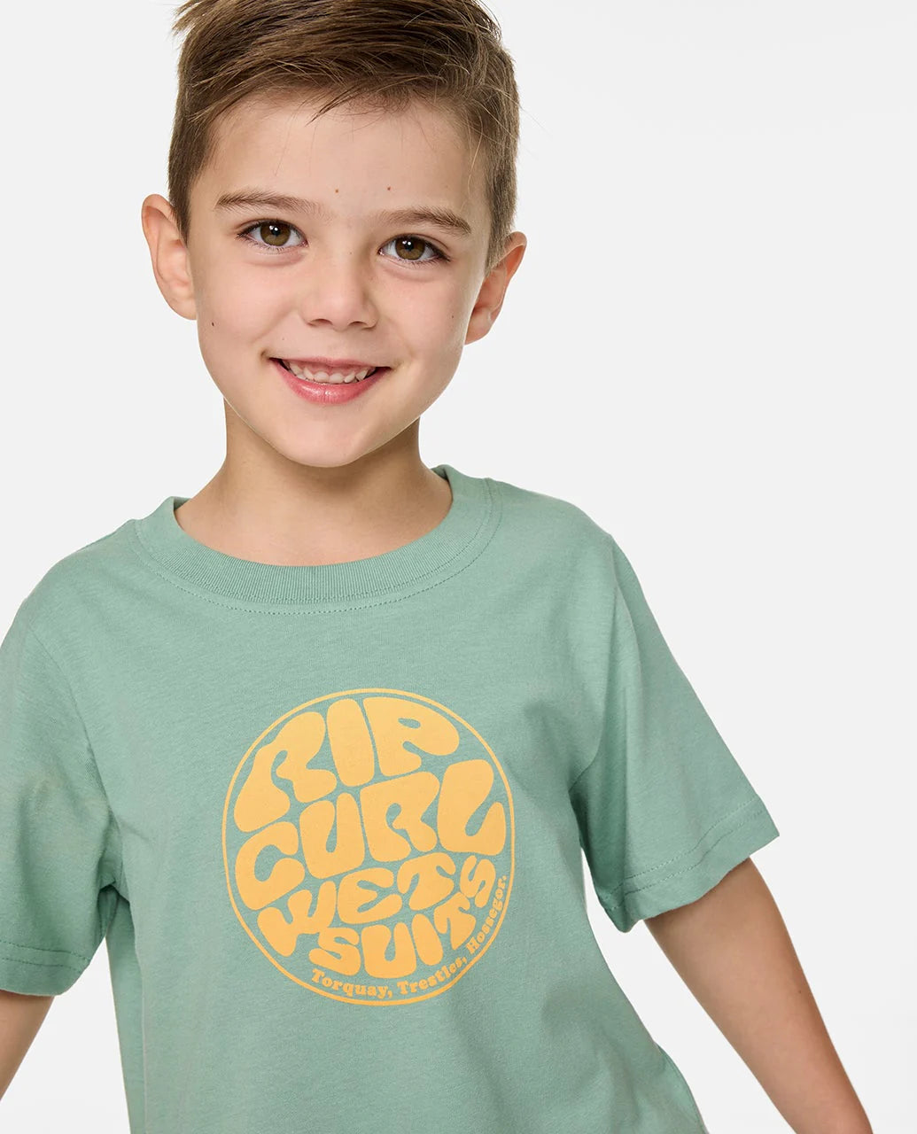 Rip Curl Boys Wettie Passage Icon Tee - Aloe