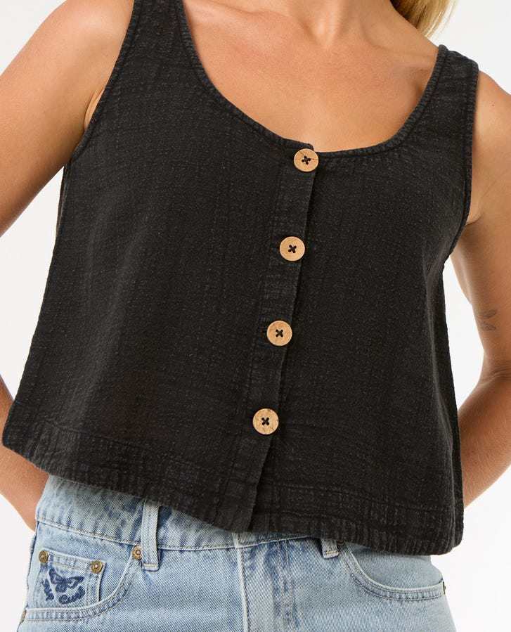 Rip Curl Classic Surf Tank II - Washed Black