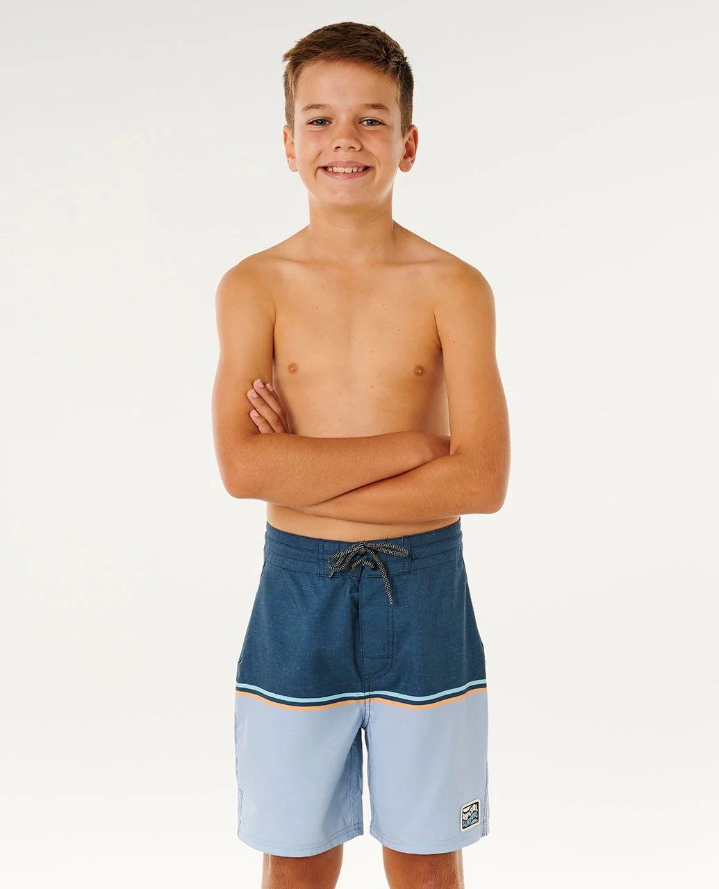 Rip Curl Boys Streamline Stripe Board Shorts - Navy