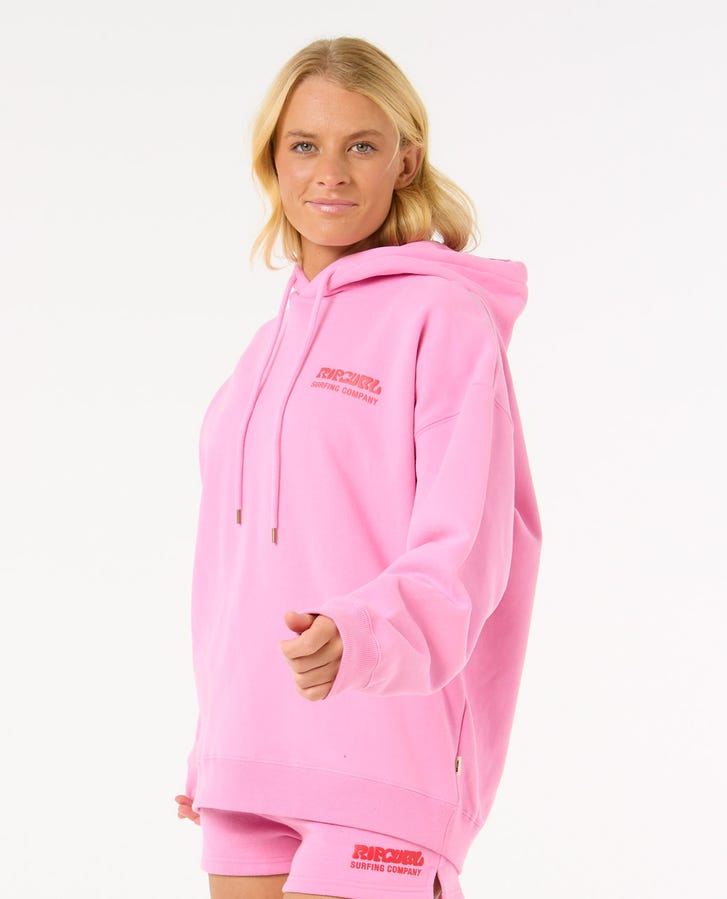 Rip Curl Surf Puff Heritage Hoodie - Pink