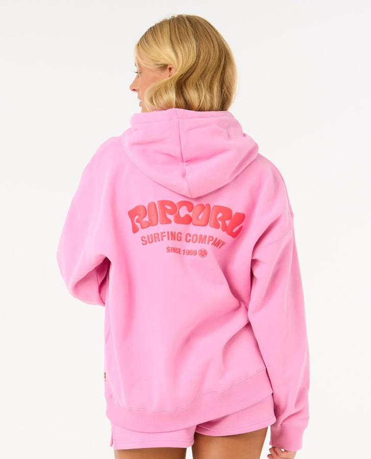 Rip Curl Surf Puff Heritage Hoodie - Pink