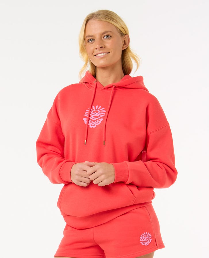 Rip Curl Icons of Surf Heritage Hoodie - Hibiscus Red