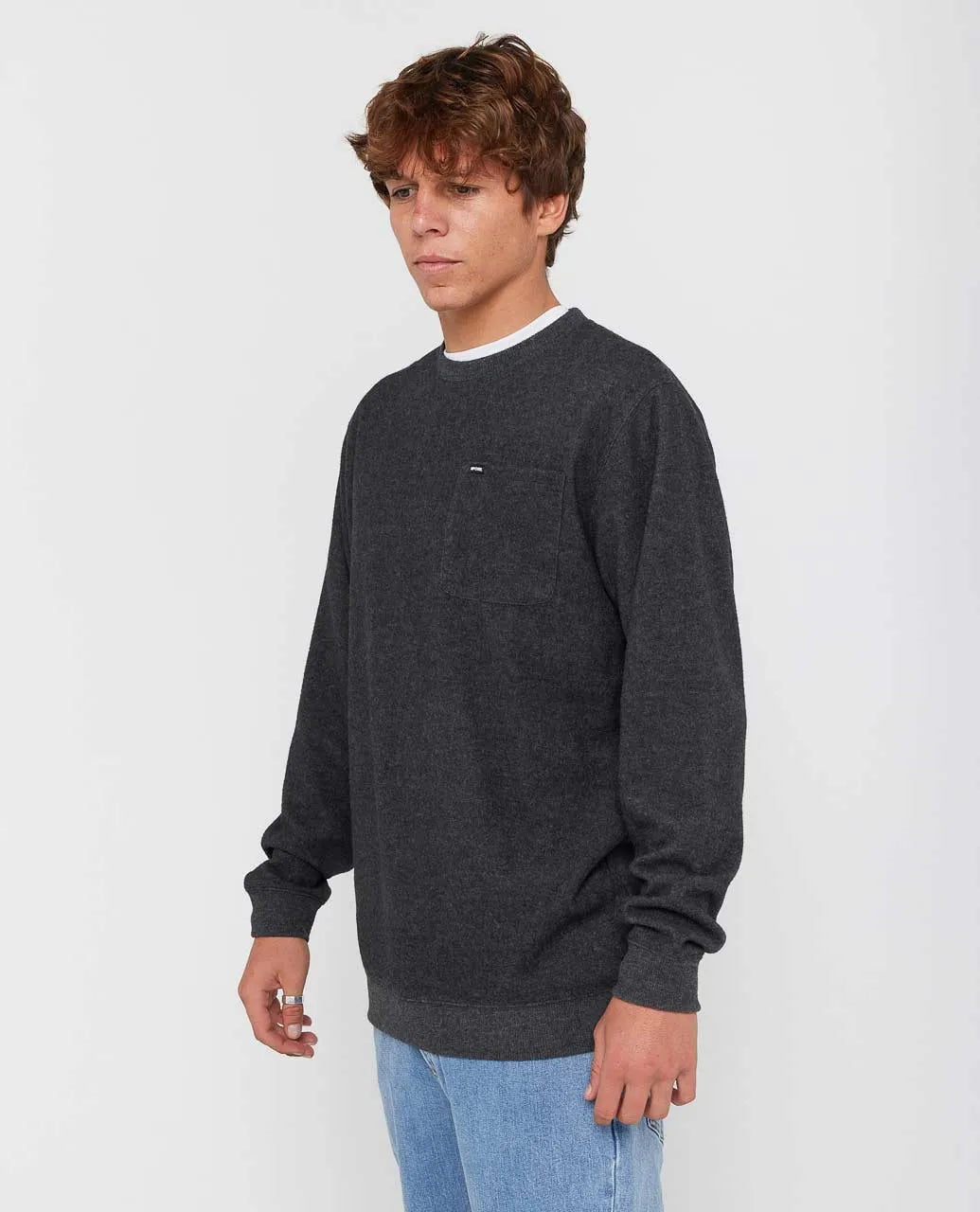 Rip Curl Grid Crew - Black Marle