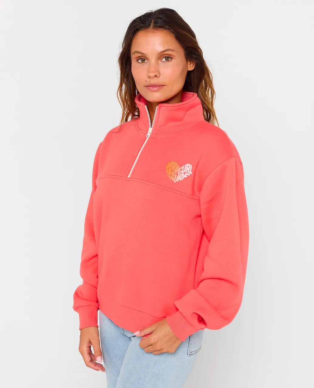Rip Curl Half Zip Fleece - Watermelon