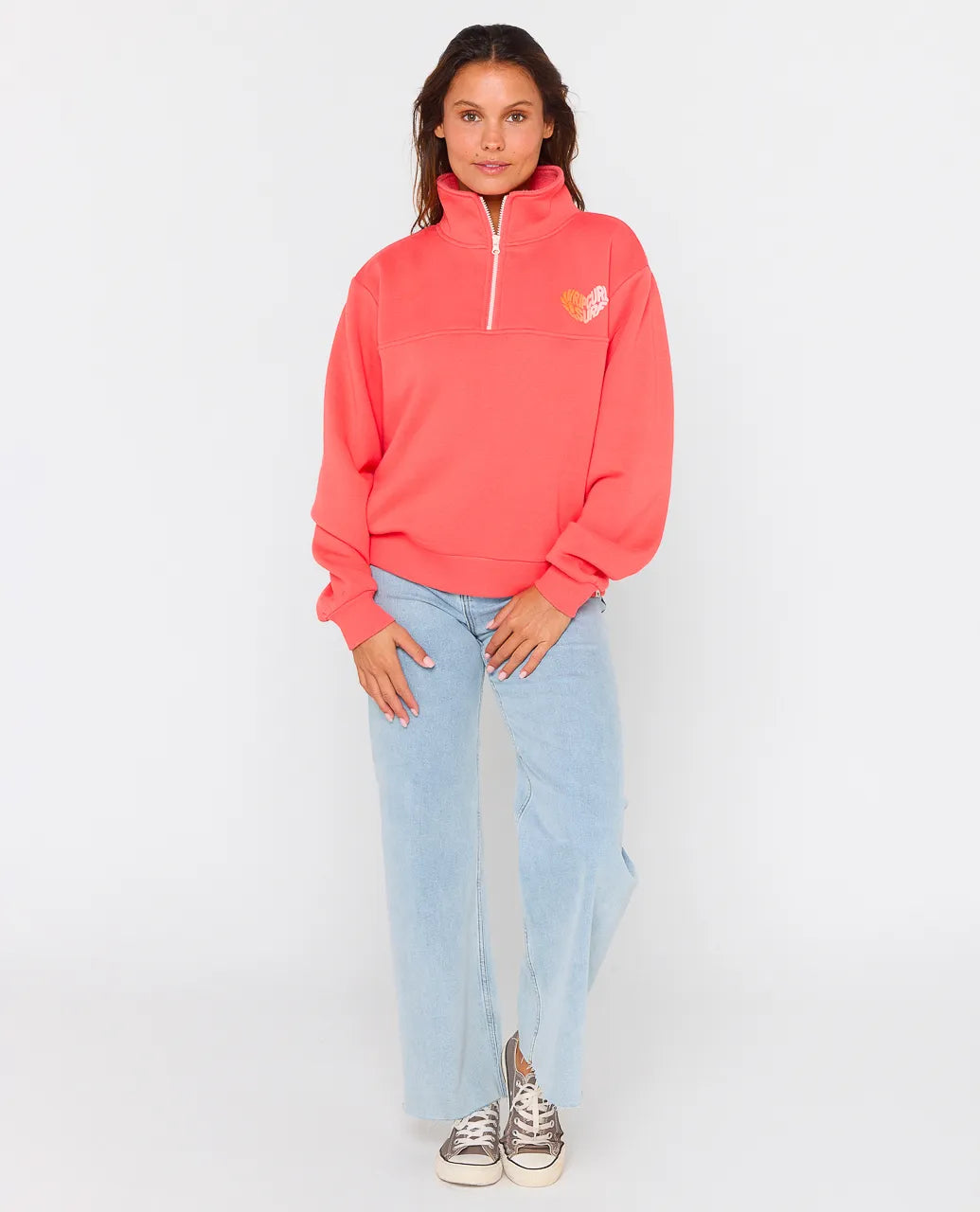 Rip Curl Half Zip Fleece - Watermelon