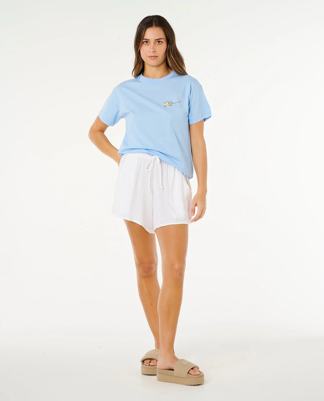 Rip Curl Poolside Relaxed Tee - Light Blue