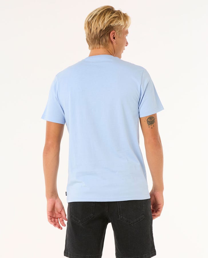 Rip Curl Surf Paradise Badge Tee Update - Ice Blue
