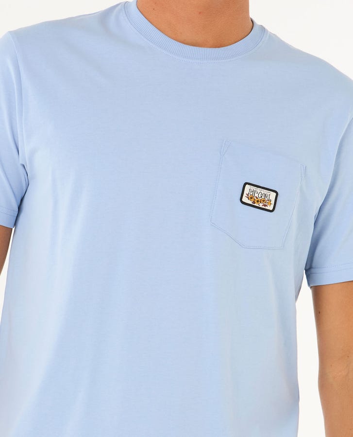 Rip Curl Surf Paradise Badge Tee Update - Ice Blue