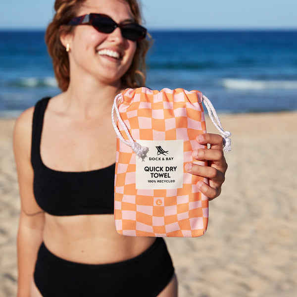 Dock & Bay Beach Towel - Groovy Check