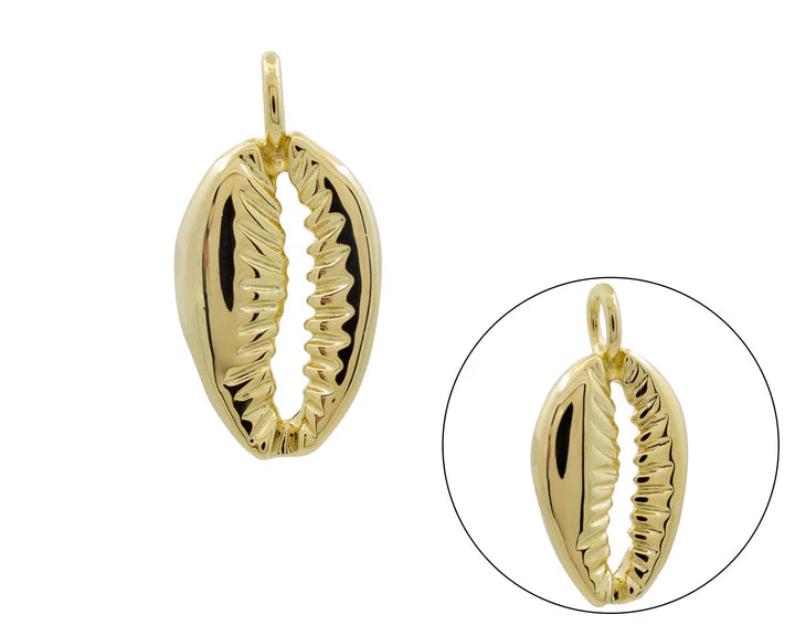 Harbour Silver Cowrie Shell Pendant - Gold Plated