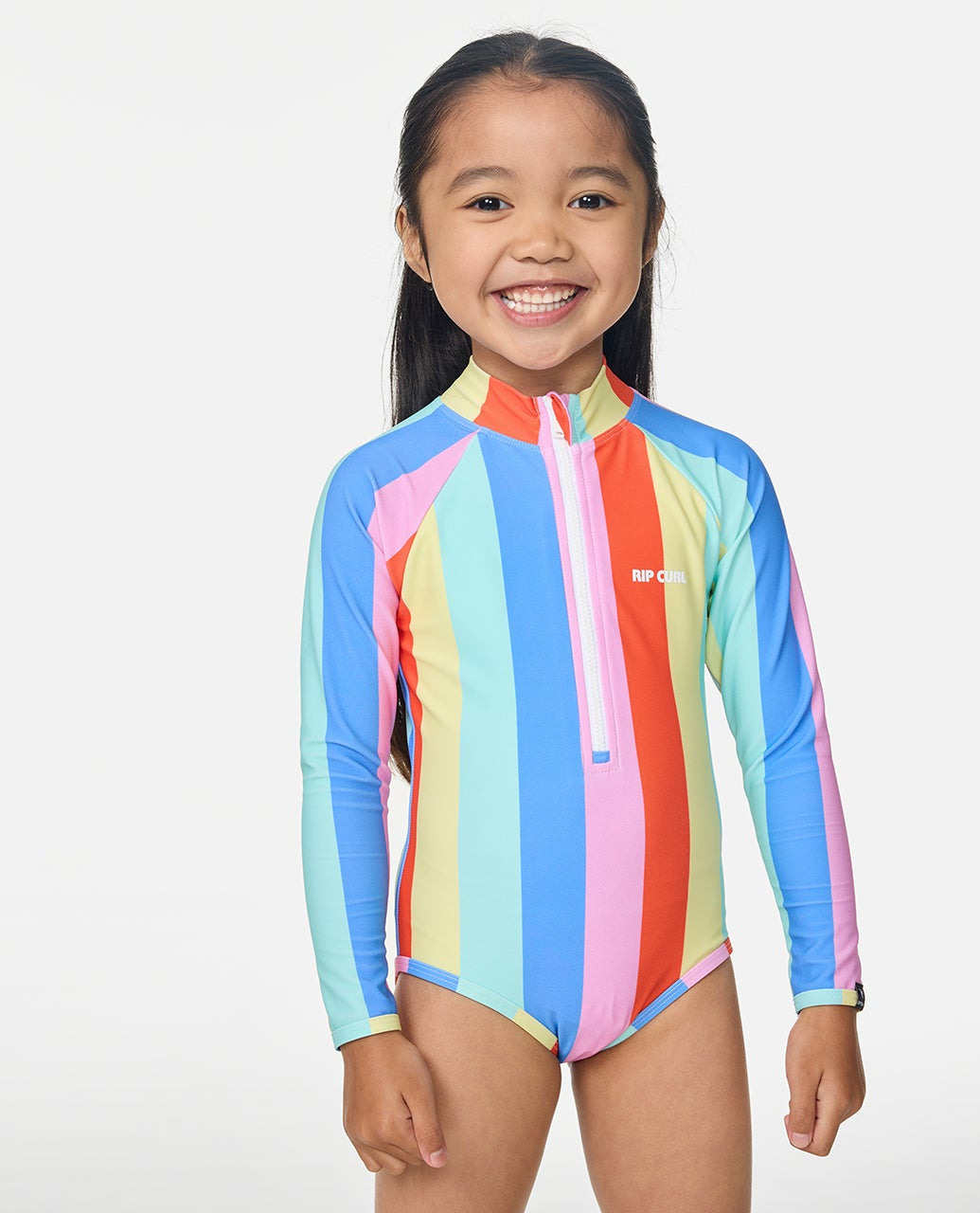 Rip Curl Girls Rainbow Stripe Surf Suit - Multicolour
