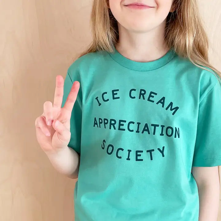 Ice Cream Appreciation Society Kids T Shirt - Tropical Turquoise
