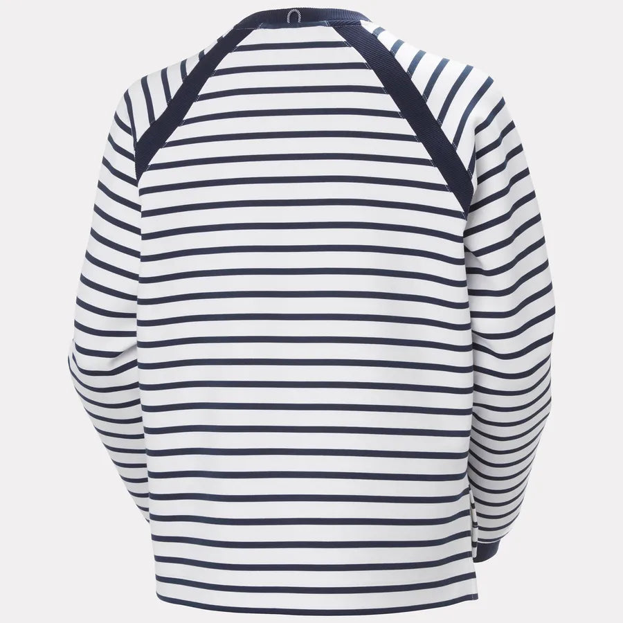 Helly Hansen Womens Capri Sweatshirt - White Navy Stripe