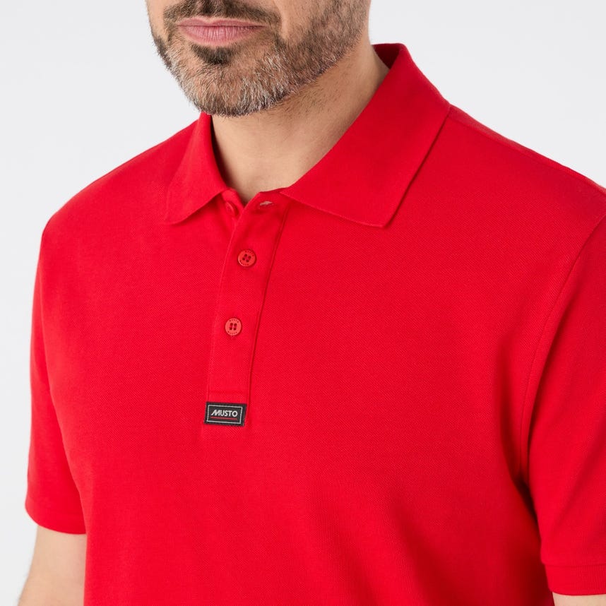 Musto Mens Essential Pique Polo - True Red