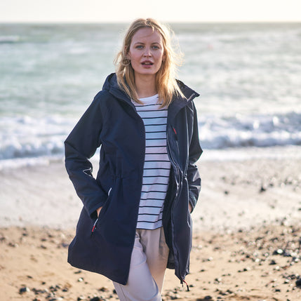 Musto Womens Sardinia Long Rain Jacket - Navy