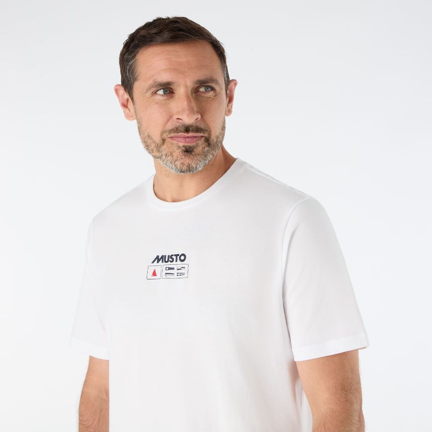 Musto Mens Flag Short Sleeve Tee - White