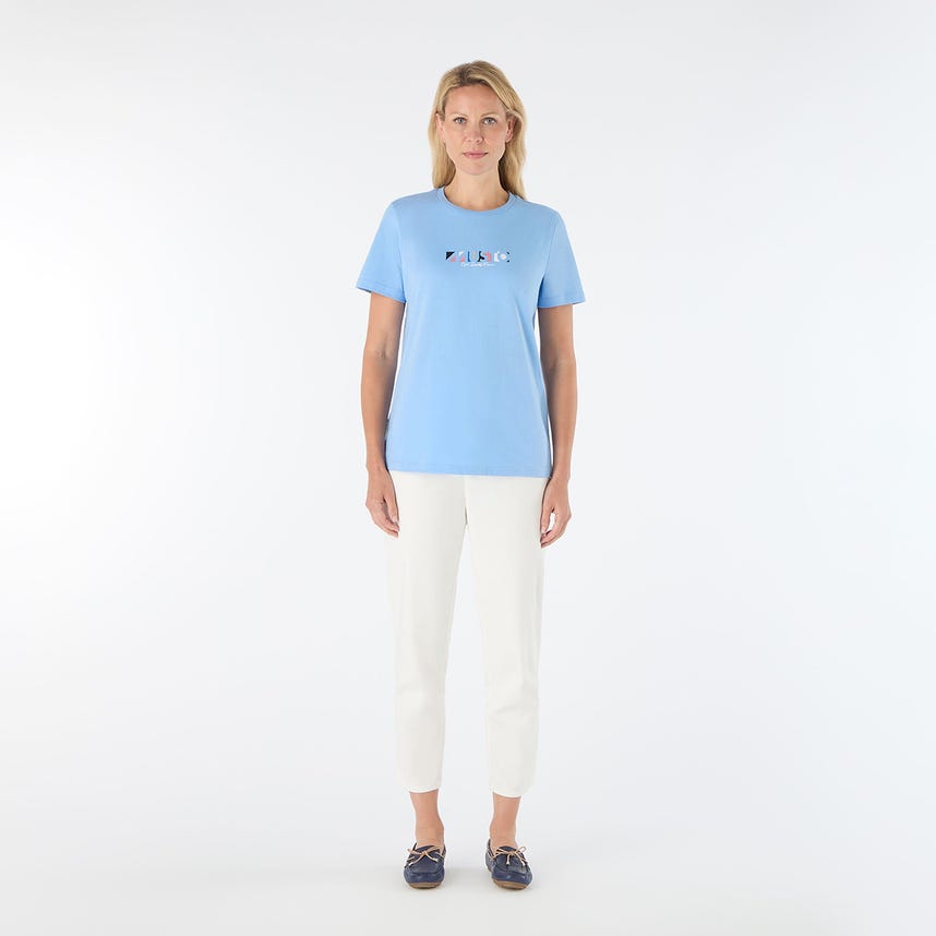 Musto Womens 1964 Graphic Short Sleeve Tee - Sweet Pea Blue