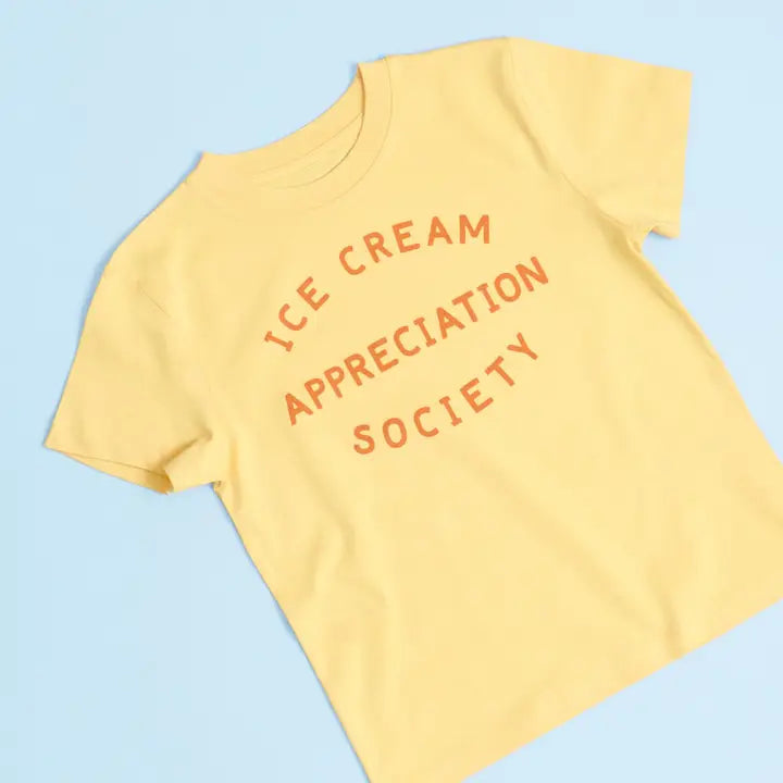 Ice Cream Appreciation Society Kids T-Shirt - Sunshine Yellow