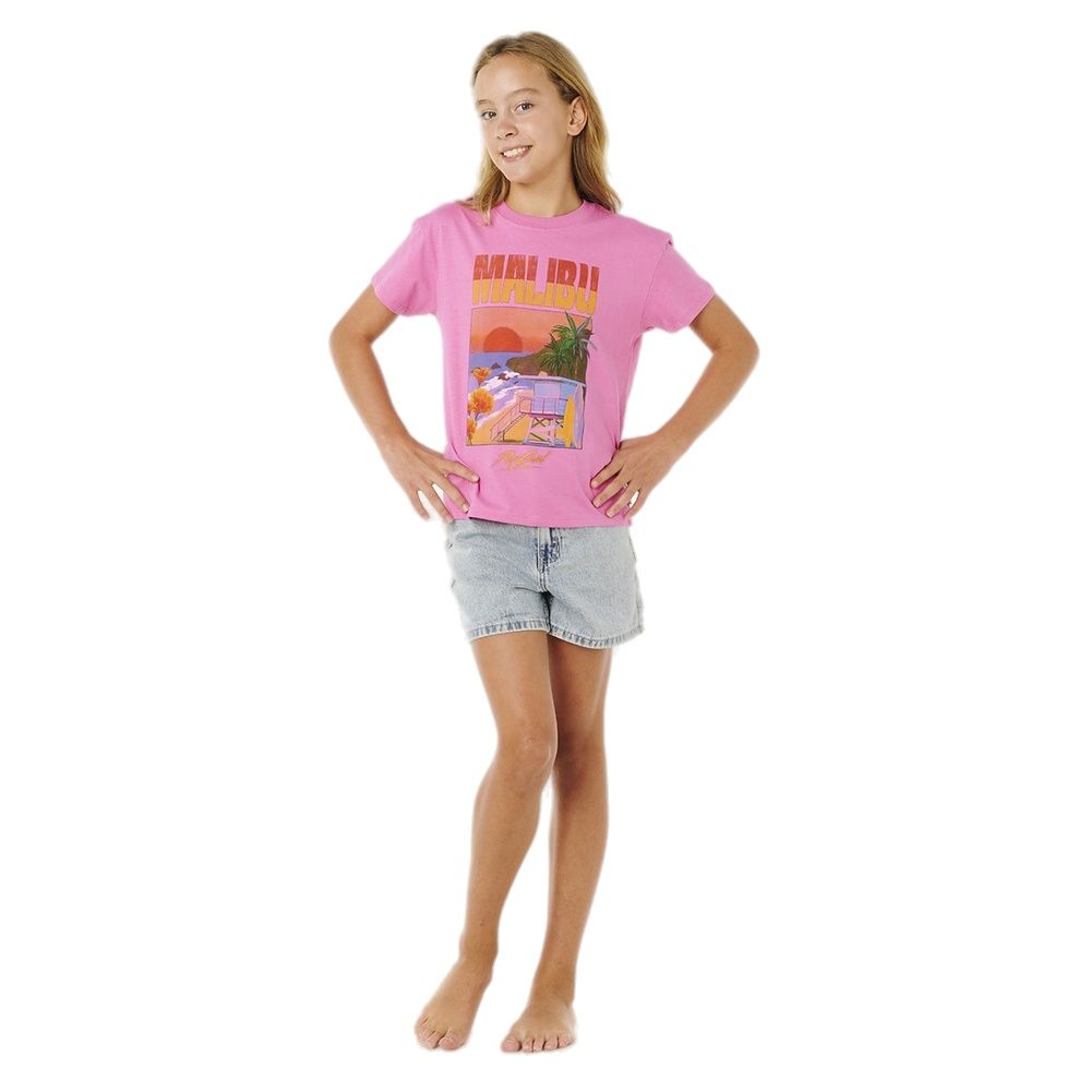 Rip Curl Girls Hayley O Relaxed Tee - Super Pink