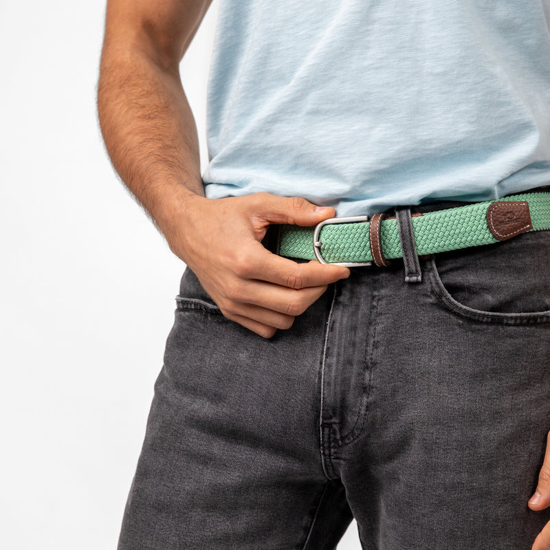 Billy Belt Woven Belt - Aqua Green
