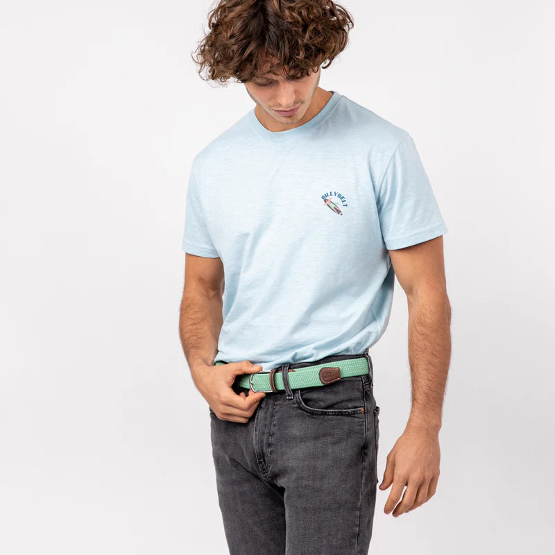 Billy Belt Woven Belt - Aqua Green