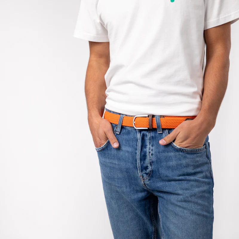 Billy Belt Woven Belt - Tangerine