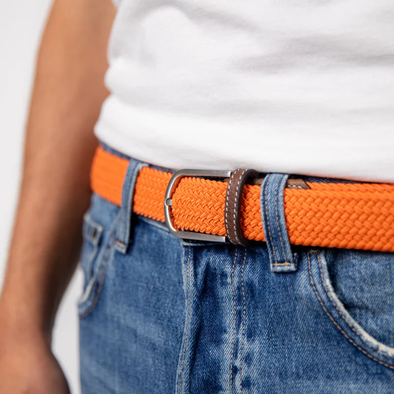 Billy Belt Woven Belt - Tangerine