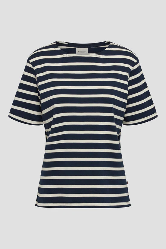 Red Green Cemille T-Shirt - Navy Stripe