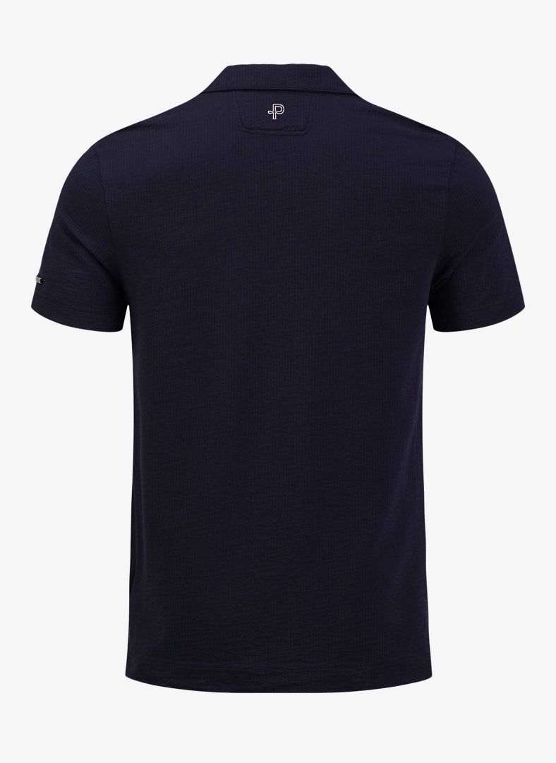 Pelle P Dock Camp Collar Shirt - Dark Navy Blue