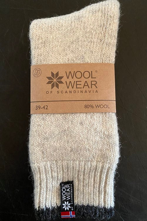 Wool-Wear Norwegian Wool Socks - Eskimo Grey