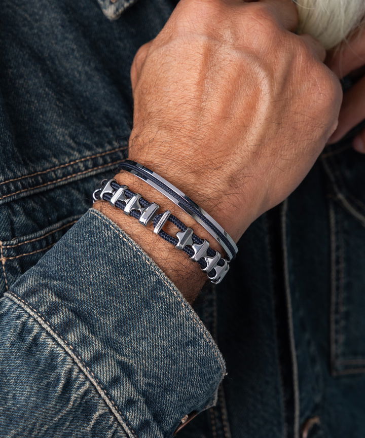 Pig & Hen Bold Bob - Navy/Silver