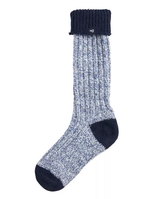 Holebrook Brommo Raggsocka - Denim Melange/Navy