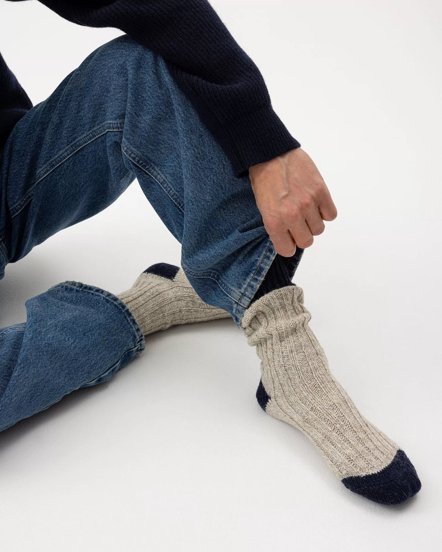 Holebrook Brommo Raggsocka - Khaki/Navy