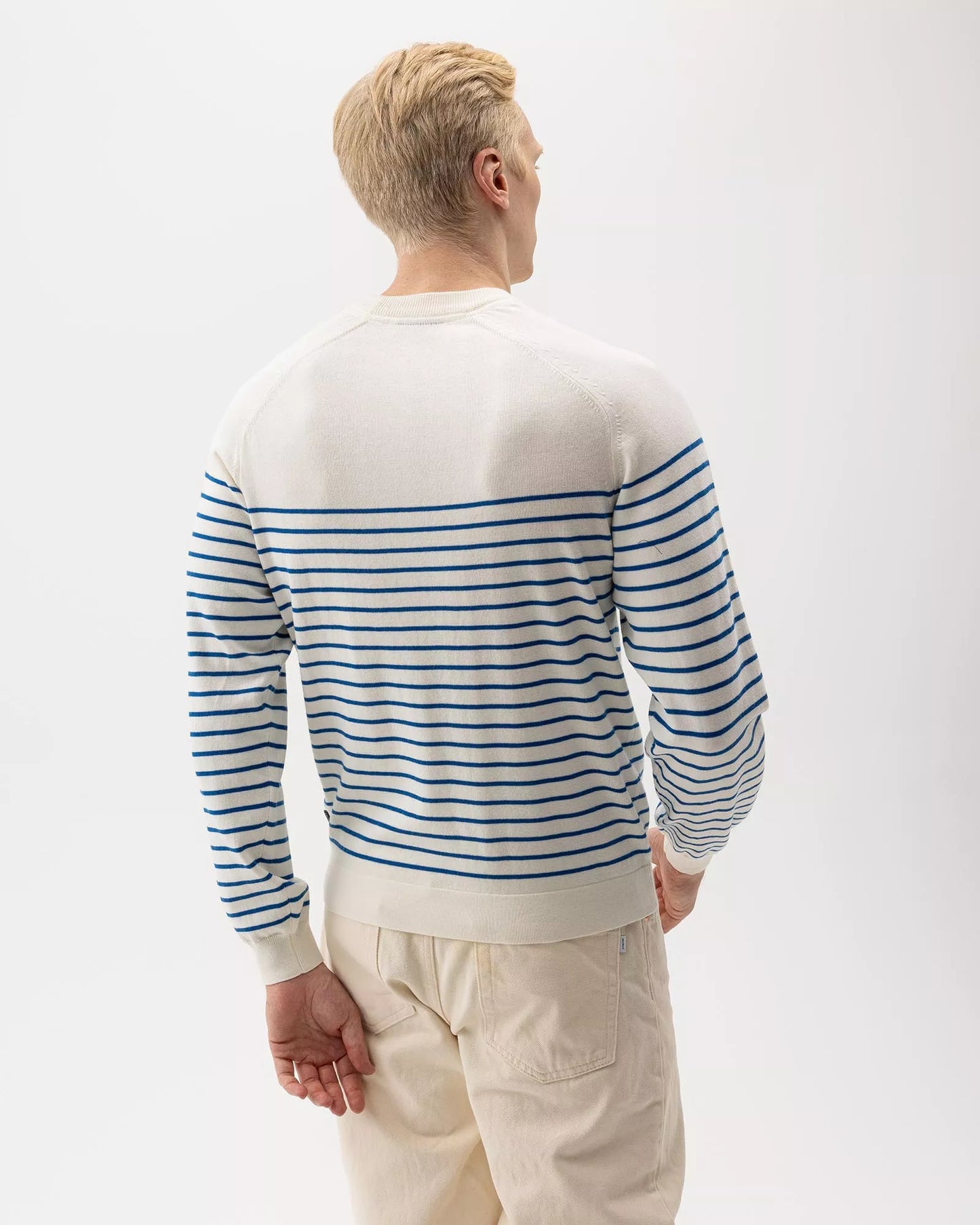 Holebrook Gunnar Crew - Off White/Surf Blue