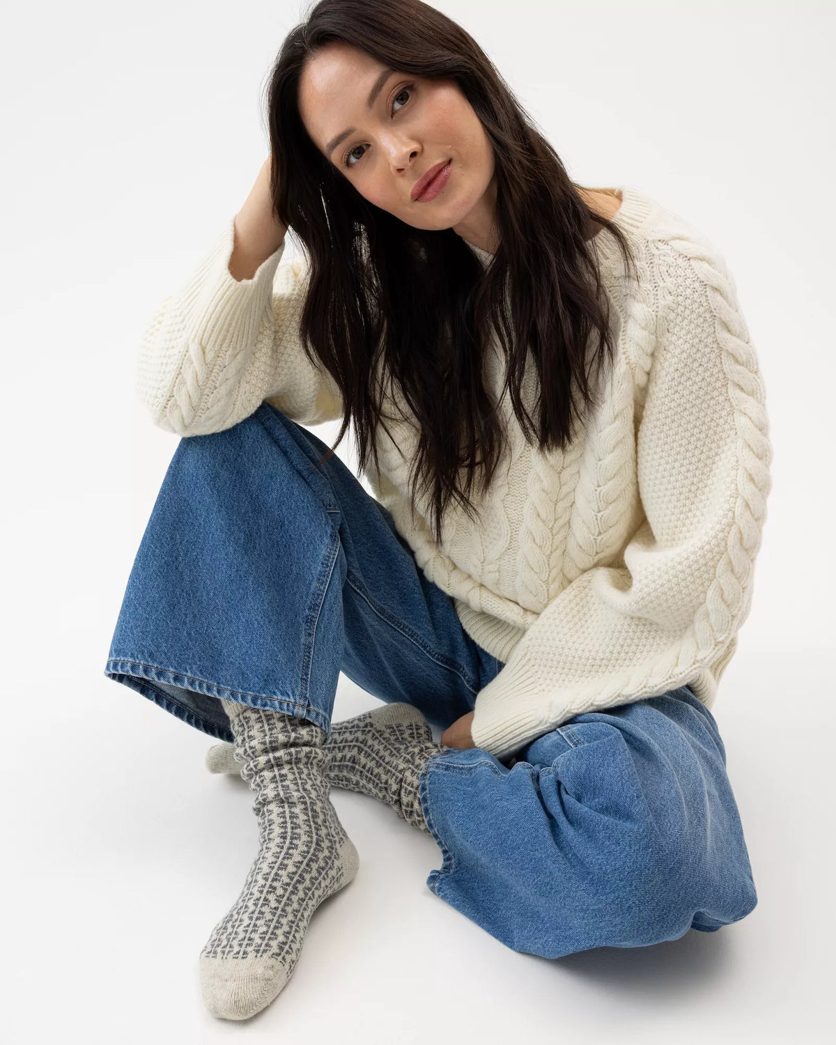 Holebrook Jarvso Socks - Off White Melange
