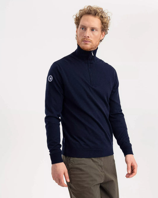 Holebrook Jesper T-neck Windproof - Dark Navy