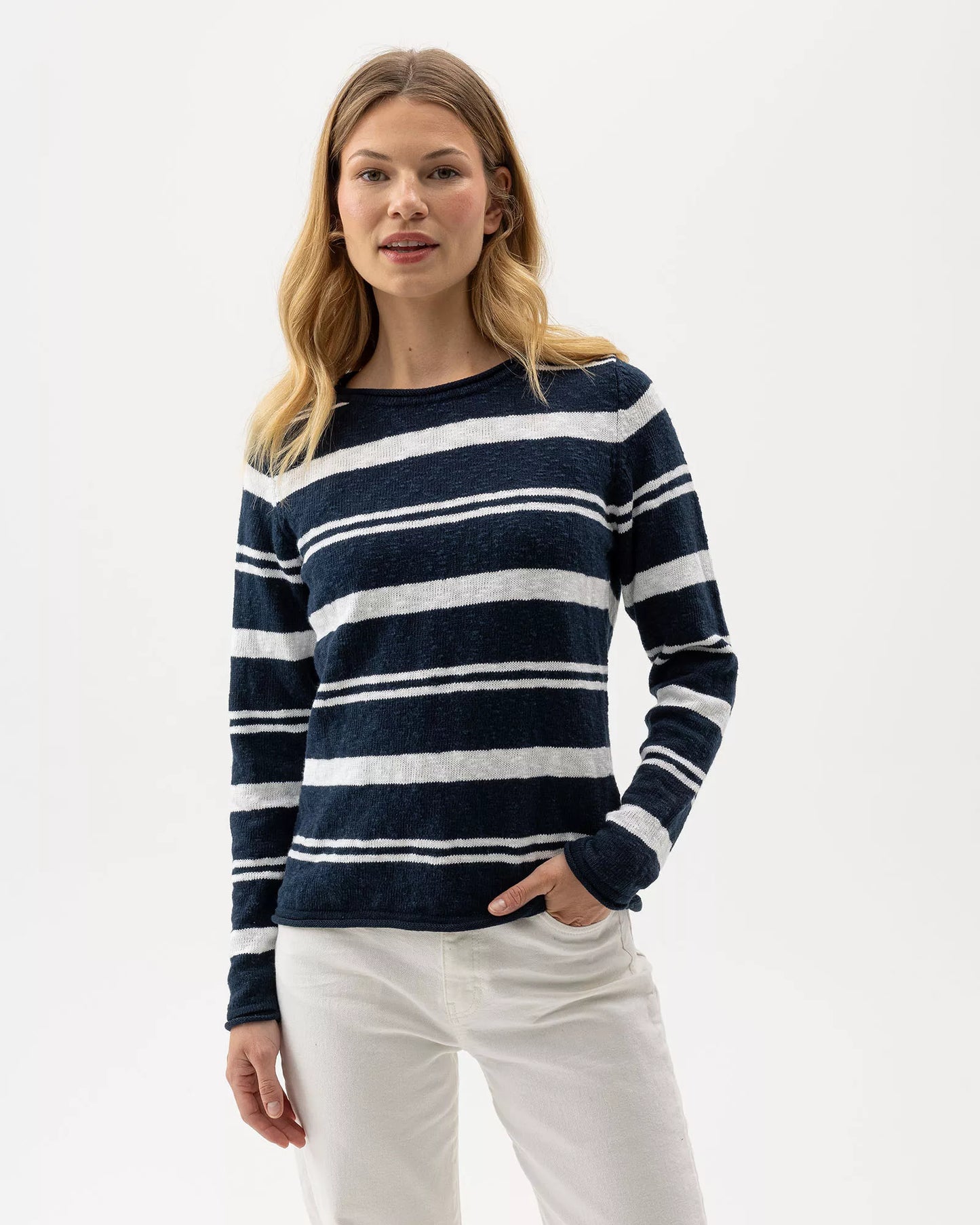 Holebrook Juni Boatneck - Navy/White