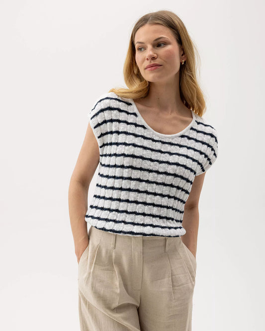 Holebrook Juni Capsleeve - White/Navy