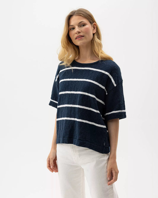 Holebrook Juni Tee - Navy/White