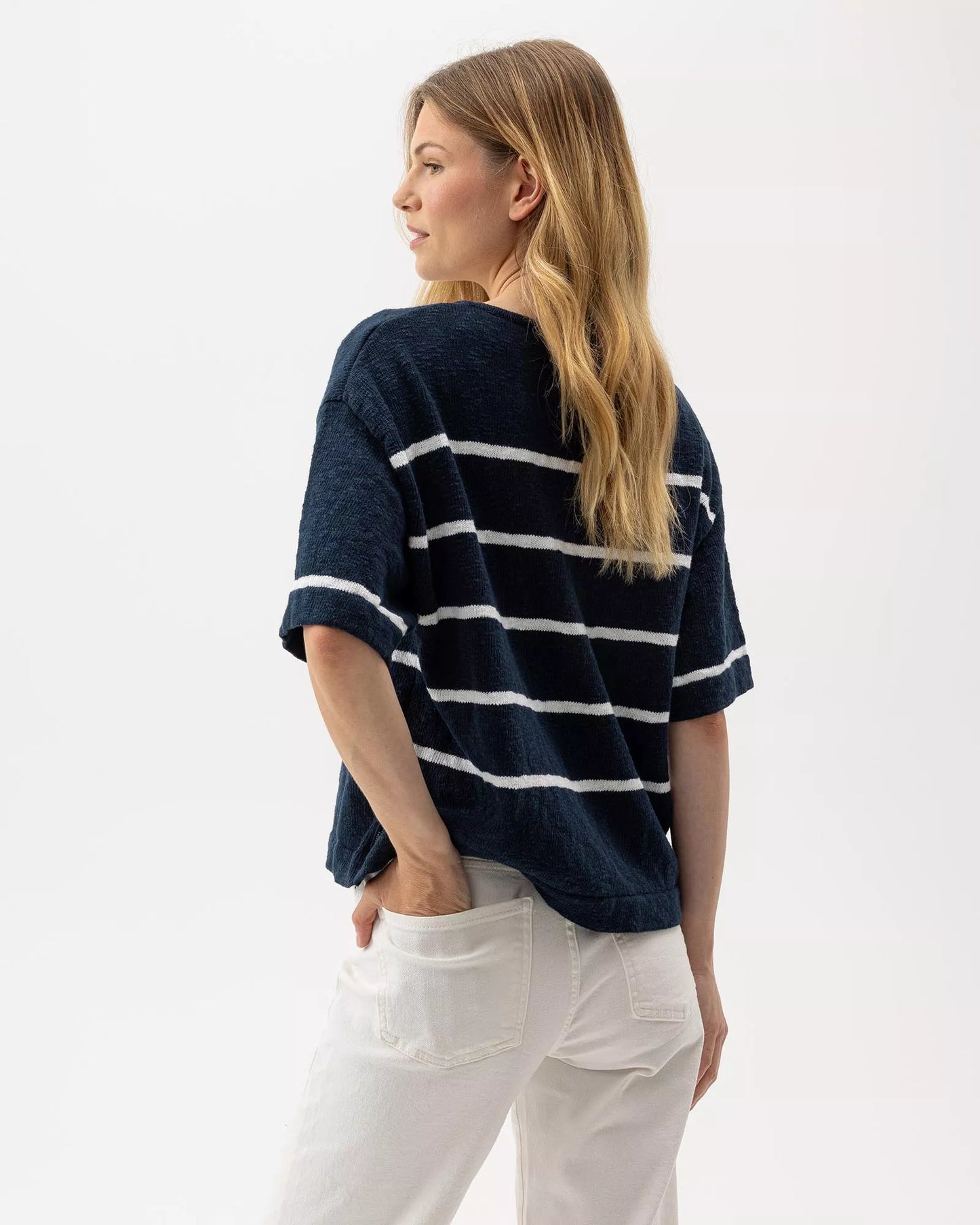 Holebrook Juni Tee - Navy/White