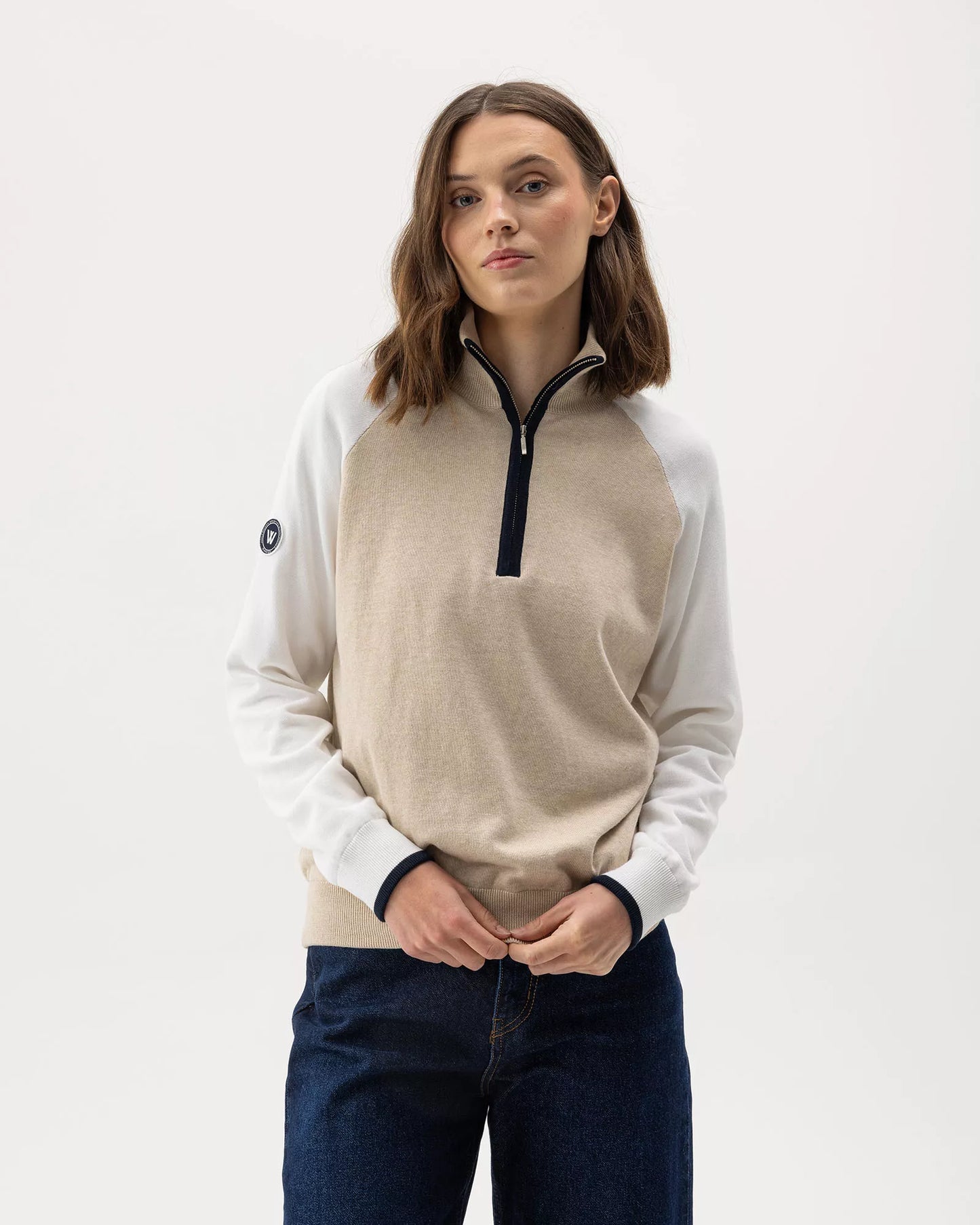 Holebrook Laura T-neck Windproof - Oyster (multi color)