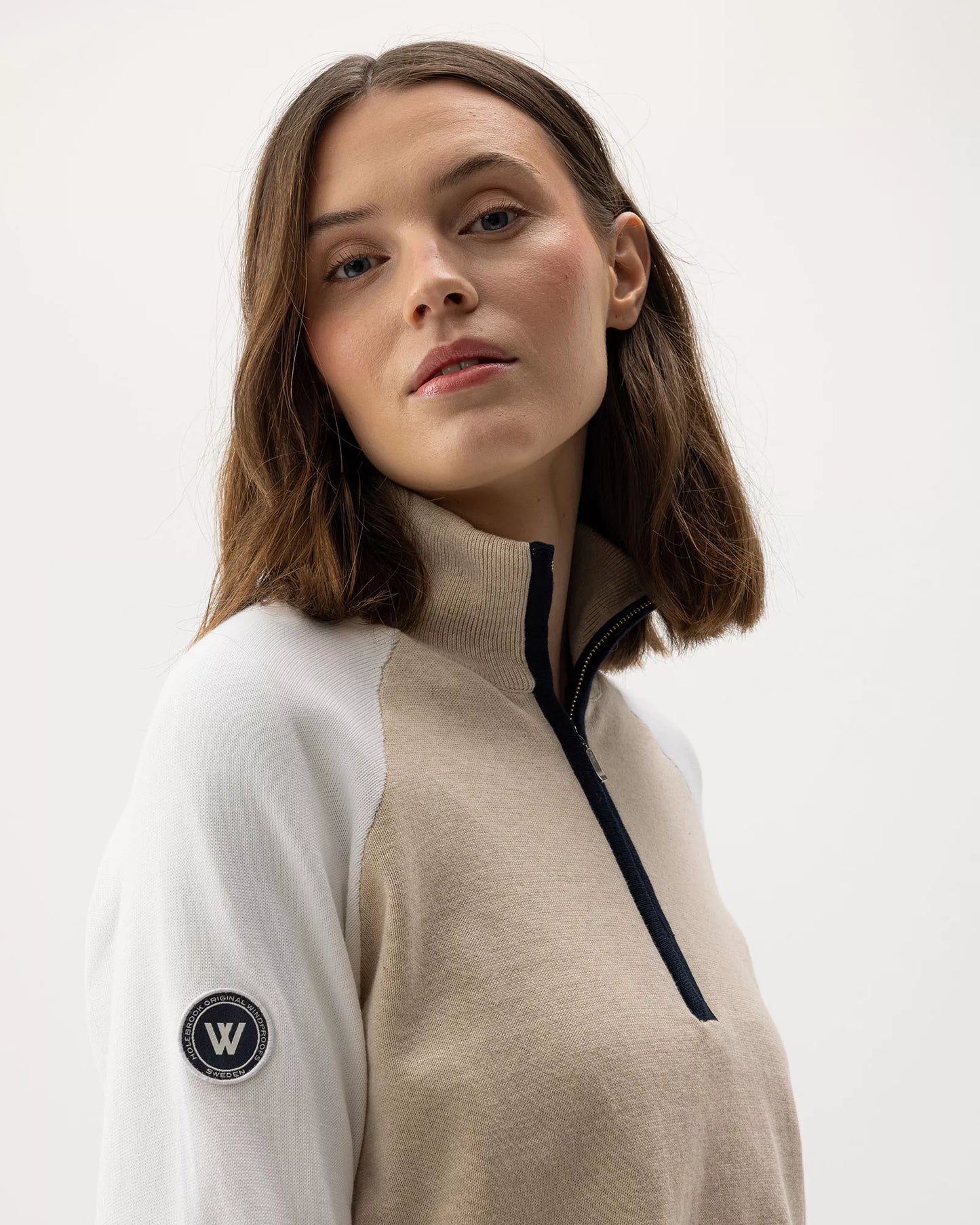 Holebrook Laura T-neck Windproof - Oyster (multi color)