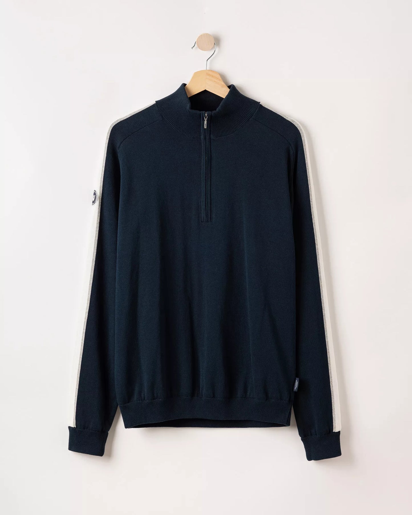 Holebrook Ludvig T-neck Windproof - Navy/Off White