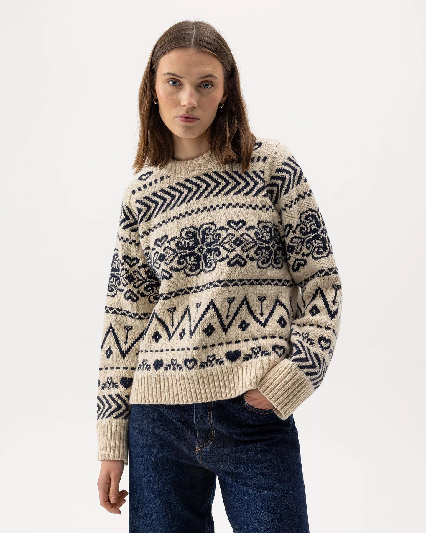 Holebrook Magda Crew - Sand/Navy