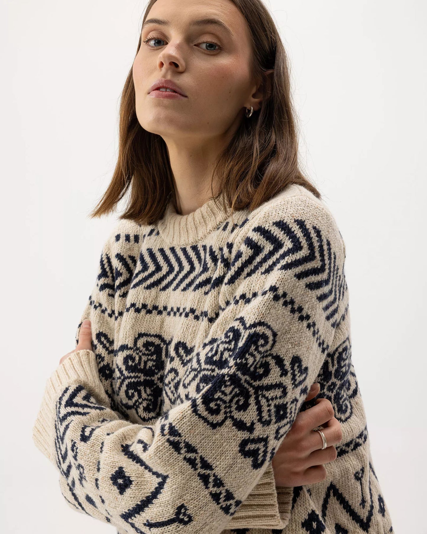 Holebrook Magda Crew - Sand/Navy