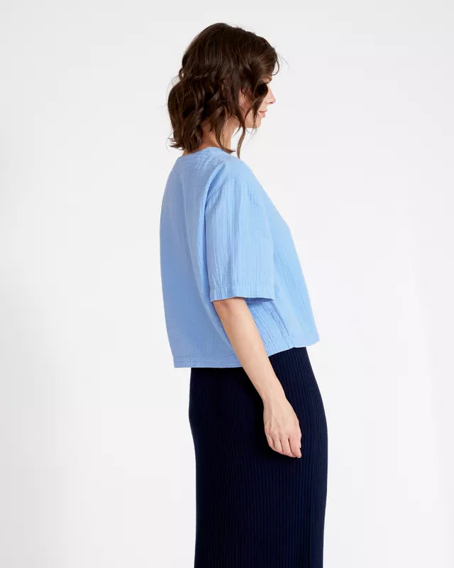Holebrook Malena Cropped Shirt - Light Blue