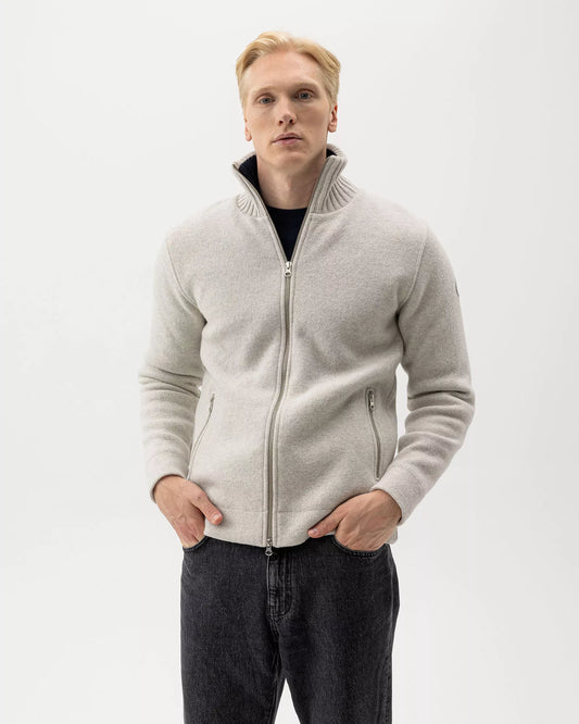 Holebrook Mans Zip Windproof - Light Grey Melange