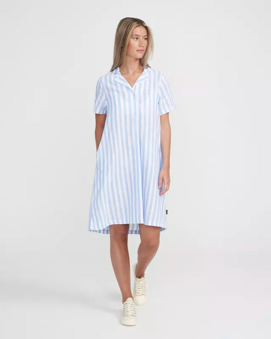 Holebrook Marina Tunic Dress - White/Light Blue